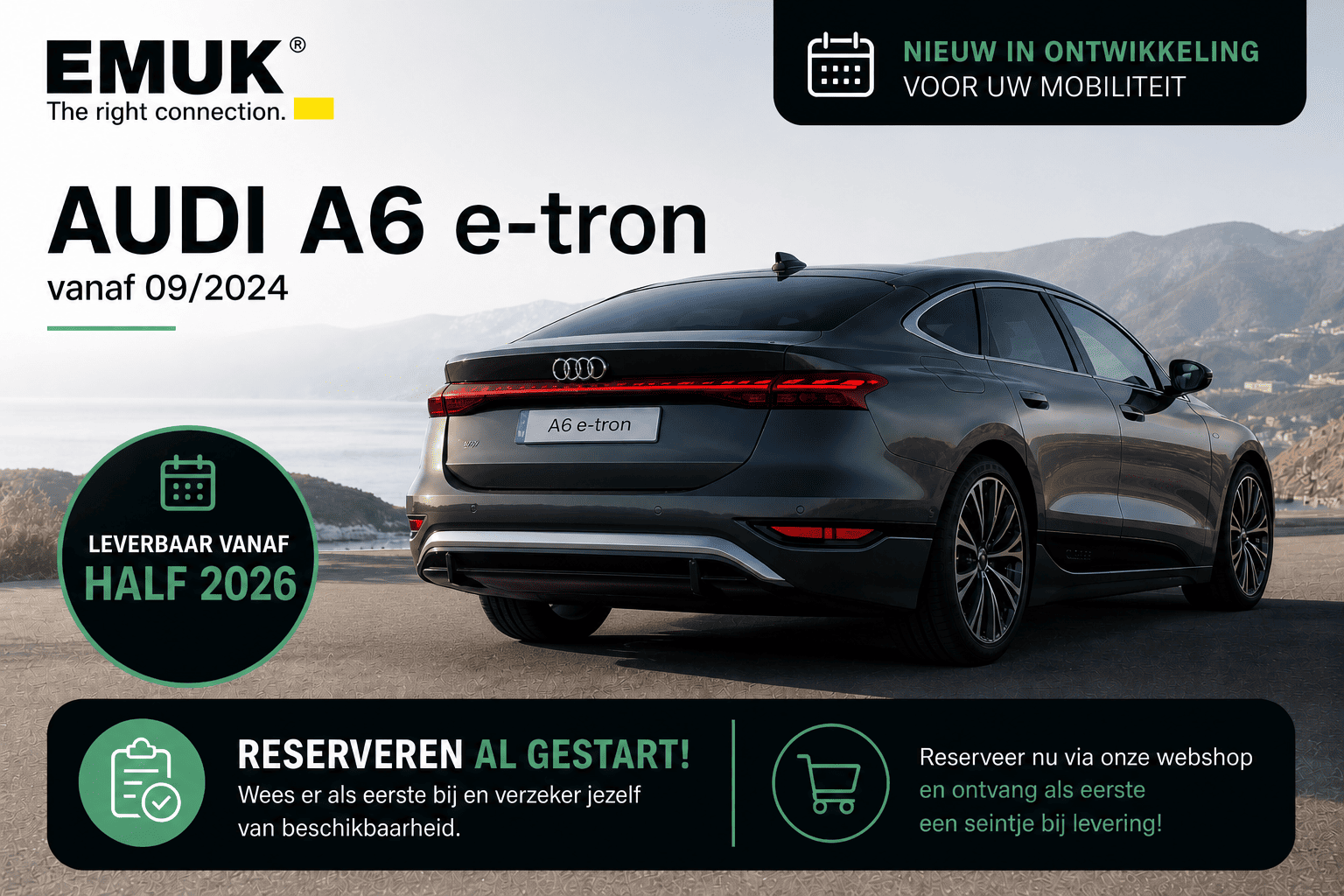Emuk Caravanspiegels A6 e-tron vanaf 09/2024